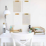 Load image into Gallery viewer, Riviera 6 Piece Gold Interlocking Desk Organizer Set
