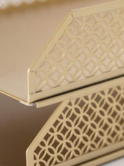Load image into Gallery viewer, Riviera Stackable Gold Paper Tray - Set of 2 - Letter Size
