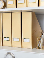 Load image into Gallery viewer, Foldable Magazine File Holder with Gold Label Holder - Set of 4 - Gold
