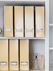 Load image into Gallery viewer, Foldable Magazine File Holder with Gold Label Holder - Set of 4 - Gold
