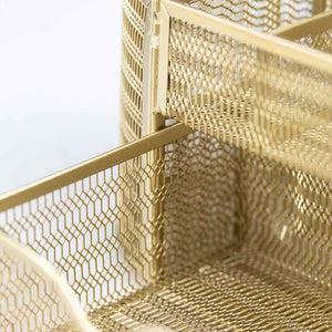 Load image into Gallery viewer, Fontvieille Gold Desk Organizer with Drawer
