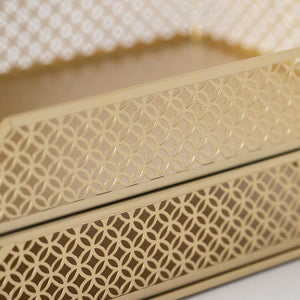 Riviera Stackable Gold Paper Tray - Set of 2 - Letter Size