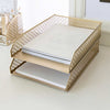 Riviera Stackable Gold Paper Tray - Set of 2 - Letter Size