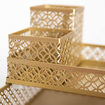Load image into Gallery viewer, Riviera 6 Piece Gold Interlocking Desk Organizer Set
