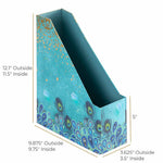 Load image into Gallery viewer, Foldable Magazine File Holder with Gold Label Holder - Set of 4 - Peacock
