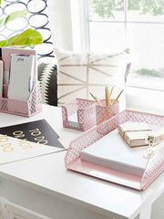 Load image into Gallery viewer, Riviera 6 Piece Pink Desk Organizer Set

