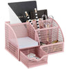 Fontvieille Unique Metal Desk Organizer with Drawer - Pink