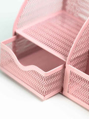 Load image into Gallery viewer, Fontvieille Unique Metal Desk Organizer with Drawer - Pink
