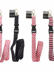 Load image into Gallery viewer, Pink Lanyard Keychain for Women Girls - 4 Pcs Set - 4 Cute Designs