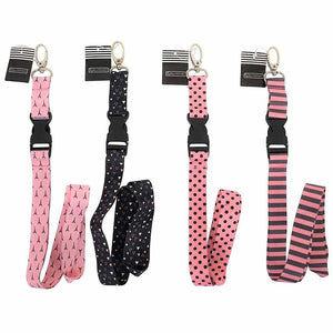 Pink Lanyard Keychain for Women Girls - 4 Pcs Set - 4 Cute Designs