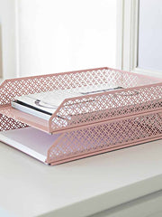 Load image into Gallery viewer, Riviera Stackable Pink Paper Tray - Set of 2 - Letter Size
