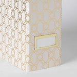 Load image into Gallery viewer, Foldable Magazine File Holder with Gold Label Holder - Set of 4 - Pink and Aqua
