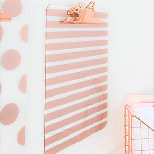 Decorative Set of 4 Rose Gold Clipboards