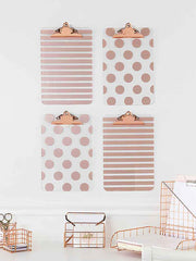 Load image into Gallery viewer, Decorative Set of 4 Rose Gold Clipboards
