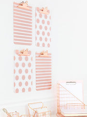 Load image into Gallery viewer, Decorative Set of 4 Rose Gold Clipboards
