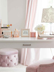 Load image into Gallery viewer, Monte Rose Gold Wire Desk Organizer Set
