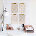 Load image into Gallery viewer, Riviera 6 Piece Rose Gold Interlocking Desk Organizer Set
