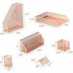 Load image into Gallery viewer, Riviera 6 Piece Rose Gold Desk Organizer Set
