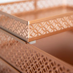 Load image into Gallery viewer, Riviera 6 Piece Rose Gold Interlocking Desk Organizer Set
