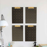 Load image into Gallery viewer, Set of 4 Decorative Clipboards with Dark Geometric Patterns and Gold foil
