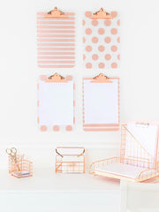 Load image into Gallery viewer, Decorative Set of 4 Rose Gold Clipboards
