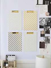 Load image into Gallery viewer, Set of 4 Decorative Clipboards with Light Cream Patterns
