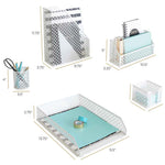 Load image into Gallery viewer, Riviera 6 Piece White Desk Organizer Set
