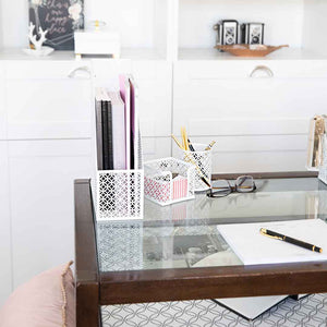 Load image into Gallery viewer, Riviera 6 Piece White Desk Organizer Set
