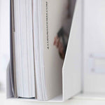 Load image into Gallery viewer, Foldable Magazine File Holder with Leather Label Holder - Set of 6 - White
