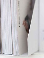 Load image into Gallery viewer, Foldable Magazine File Holder with Leather Label Holder - Set of 6 - White
