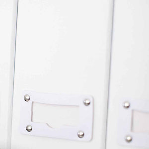 Load image into Gallery viewer, Foldable Magazine File Holder with Leather Label Holder - Set of 6 - White
