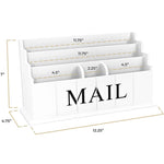 Load image into Gallery viewer, White Wooden Mail Organizer - 3 Tier
