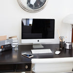 Load image into Gallery viewer, Blu Monaco Bronze Desk Organizer for - 3 Piece Desk Accessories Set - Bronze Trellis Pattern - Blu Monaco
