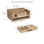 Load image into Gallery viewer, BLU MONACO Natural Wooden Office Supplies Organizer

