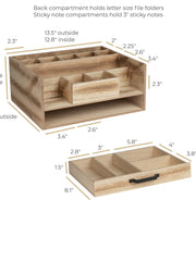 Load image into Gallery viewer, BLU MONACO Natural Wooden Office Supplies Organizer

