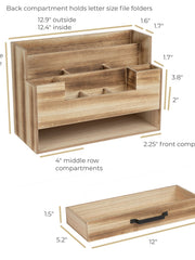 Load image into Gallery viewer, White Wooden Office Supplies Organizer with Drawer by Blu Monaco