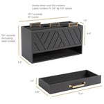 Load image into Gallery viewer, Grey Mail Organizer - Desktop Mail Holder with Drawer by Blu Monaco
