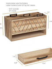 Load image into Gallery viewer, Natural Wooden Mail Organizer - Desktop File Holder -