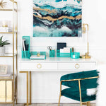 Load image into Gallery viewer, Riviera 6 Piece Dark Teal Desk Organizer Set
