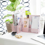 Load image into Gallery viewer, Riviera 6 Piece Pink Desk Organizer Set
