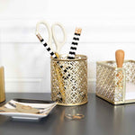 Load image into Gallery viewer, Riviera 6 Piece Gold Desk Organizer Set
