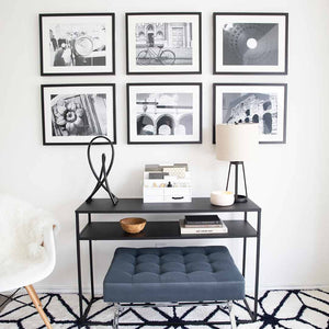 White Wooden Mail Organizer with Pen Holder and Drawer