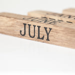 Load image into Gallery viewer, Wooden Mail Organizer Desktop with Block Calendar – Mail Sorter Countertop Organizer – Desk Decorations for Women Office - Blu Monaco
