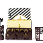 Load image into Gallery viewer, Blu Monaco Bronze Desk Organizer for - 3 Piece Desk Accessories Set - Bronze Trellis Pattern - Blu Monaco

