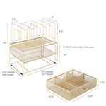 Load image into Gallery viewer, Fontvieille Desk Organizer with File Sorters and Drawer - Gold
