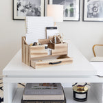 Load image into Gallery viewer, BLU MONACO Wooden Office Supplies Organizer
