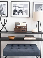 Load image into Gallery viewer, Brown Wood Mail Organizer with Pen Holder and Drawer
