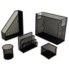 Fontvieille 5 Piece Black Desk Organizer Set With Desktop Hanging File Organizer