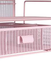 Load image into Gallery viewer, Fontvieille Desk Organizer with File Sorters and Drawer - Pink
