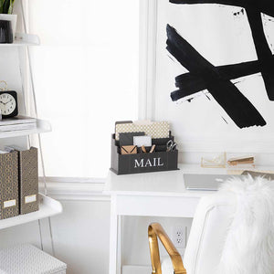 Espresso Brown Wooden Mail Organizer - 3 Tier